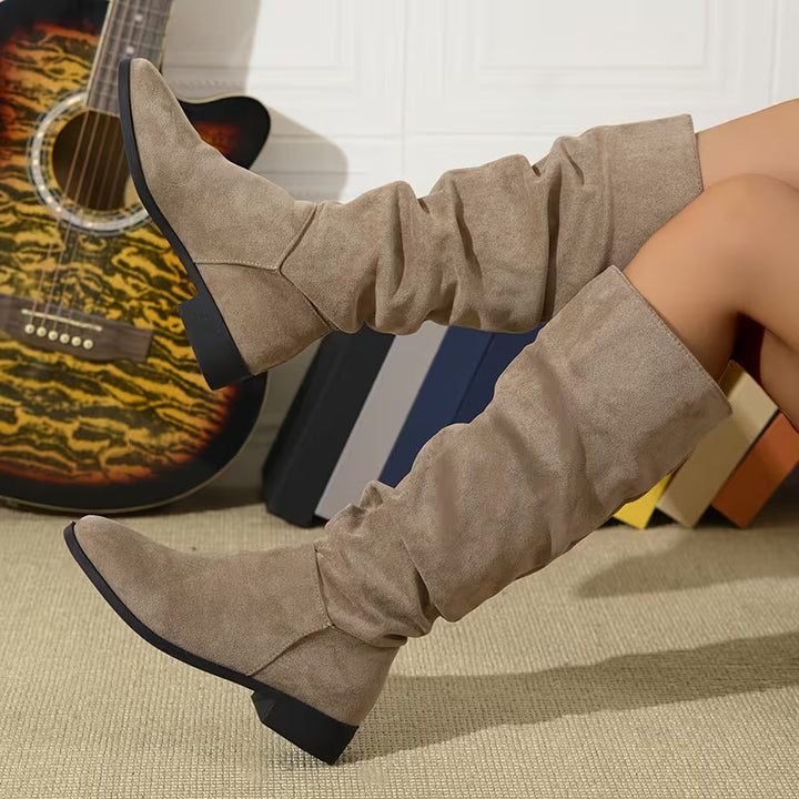 Joliza - Botas Holgadas Hasta La Mitad De La Pantorrilla Con Tacón Bajo
