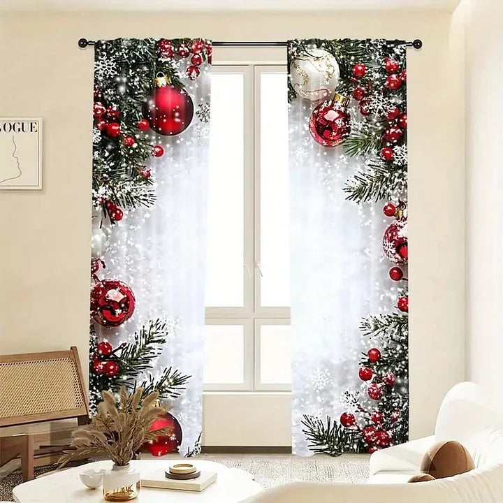 FrostLinen - Cortinas con Motivos Navideños