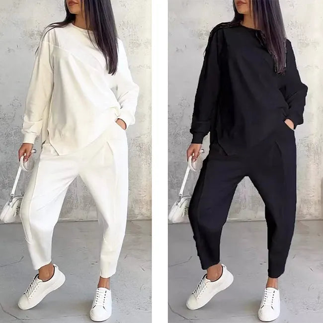 Tashia - Conjunto de Sudadera Informal de Manga Larga y Pantalones de Chándal