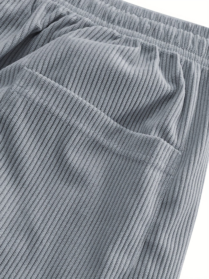 Asher - Pantalones Rectos Con Cintura Ajustable Con Cordón
