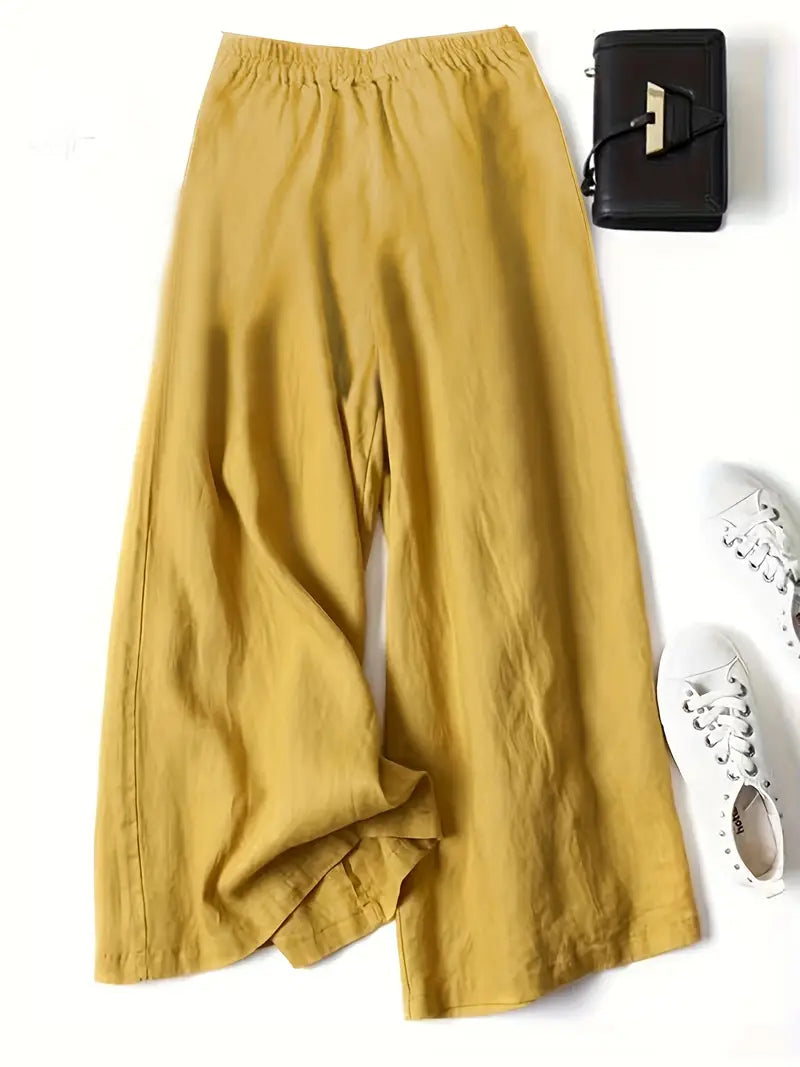 Anina - Pantalón Ancho De Lino