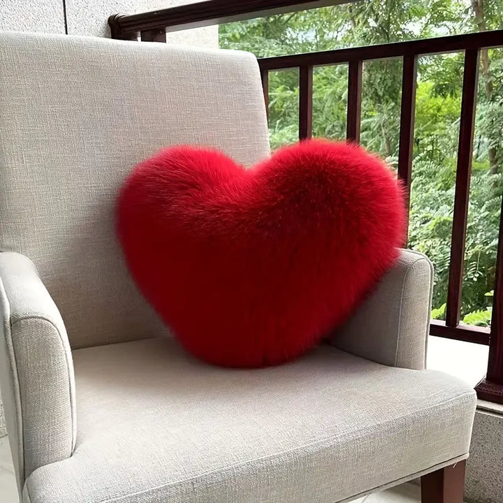 HeartNest - Bonita Almohada de Peluche con Forma de Corazón