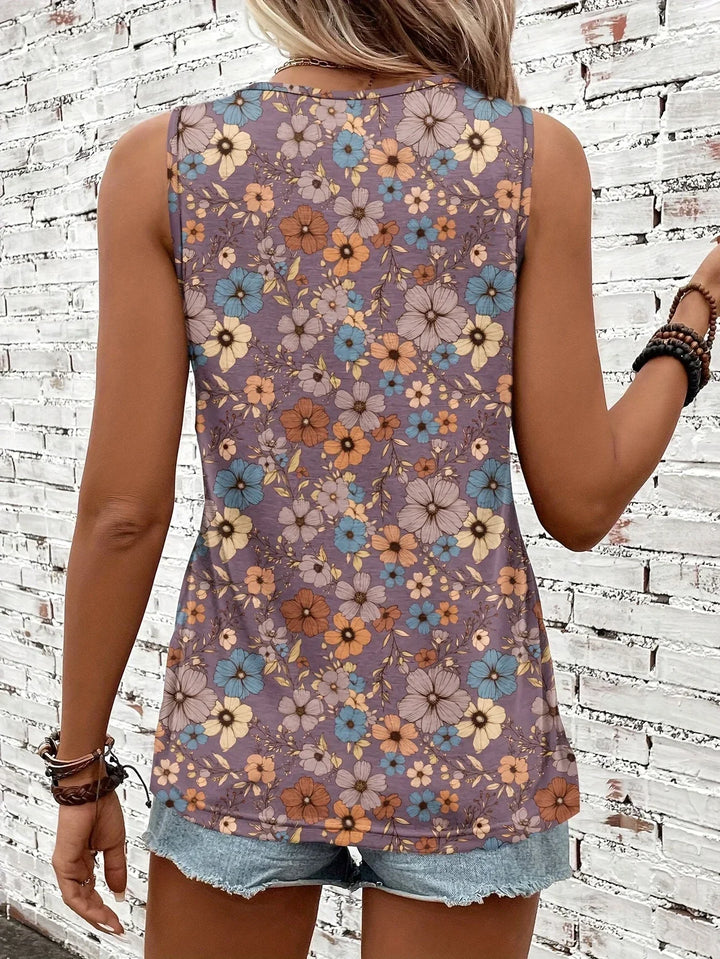Lilou - Top Informal De Verano Con Estampado Floral