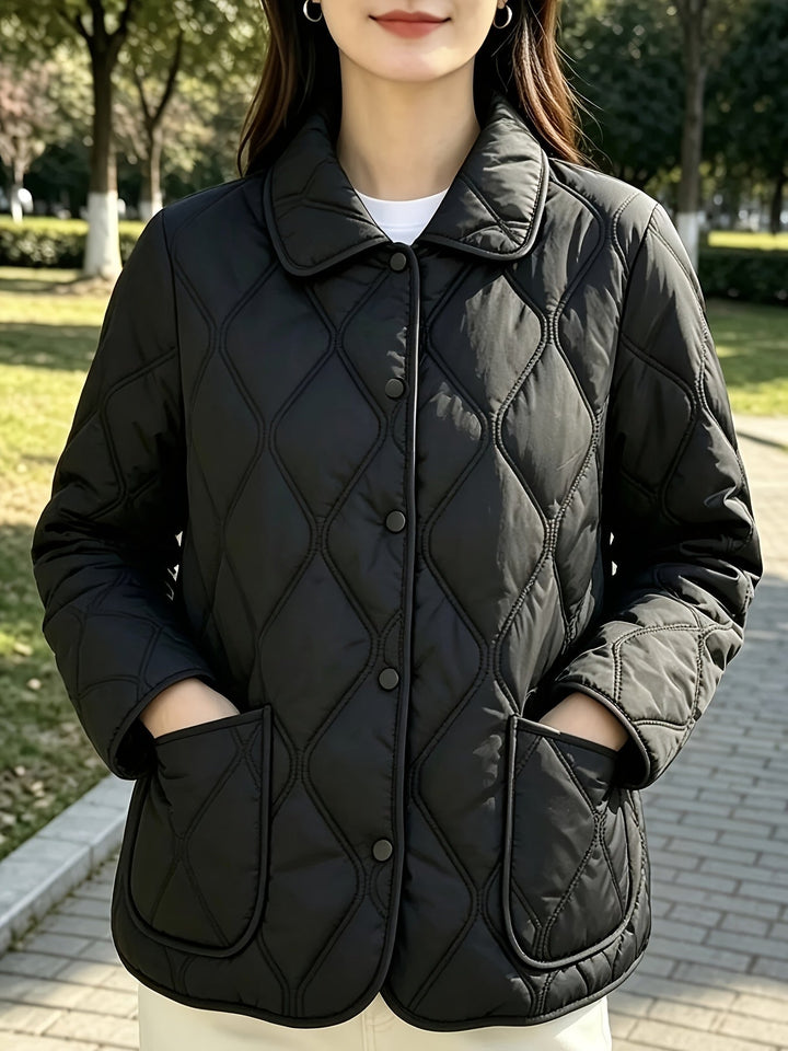 Laurelle - Chaqueta Acolchada De Corte Holgado, Elegante Y Chic