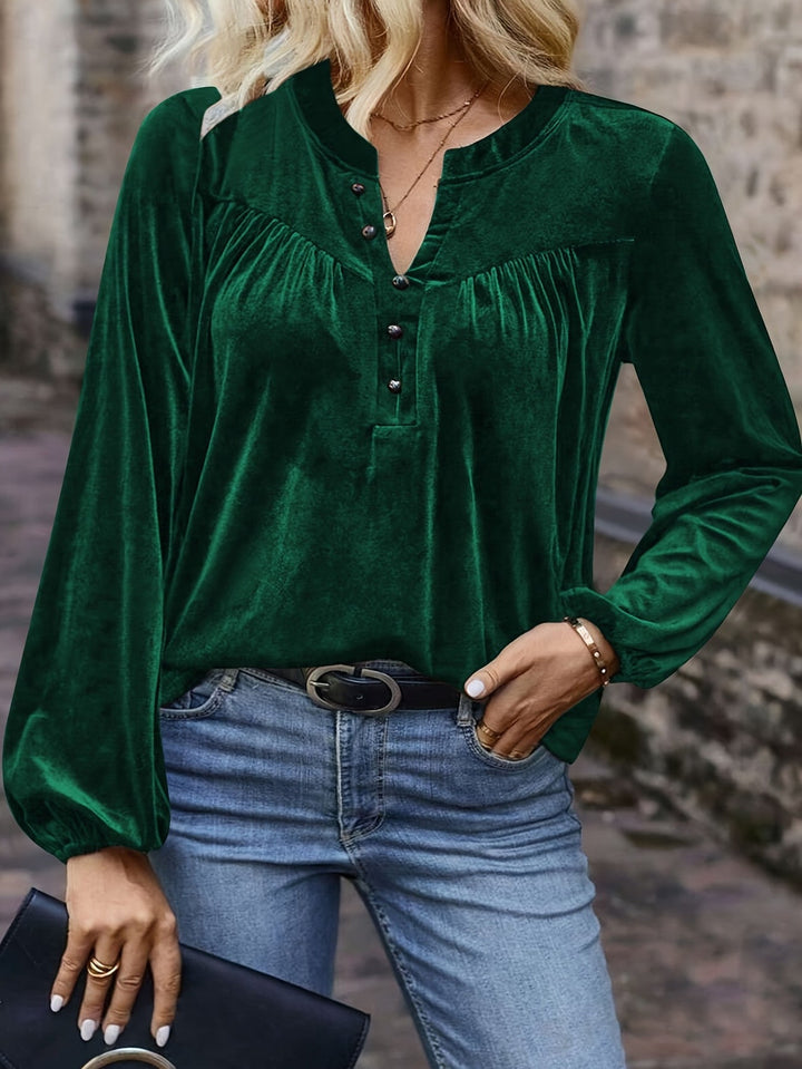 Ramina - Camisa Elegante De Manga Larga Lantern