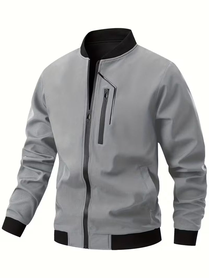 Akrum - Chaqueta Bomber Informal Con Cremallera