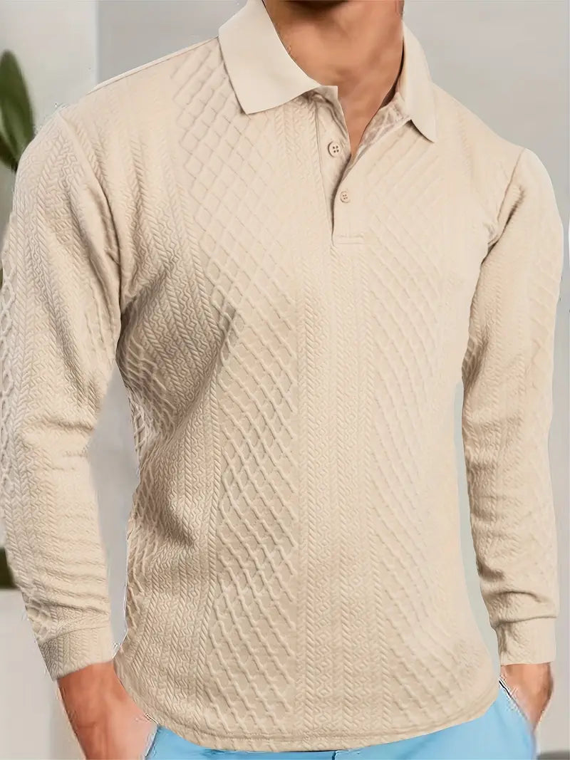Benoit - Camiseta Texturizada Lior Con Cuello Jacquard
