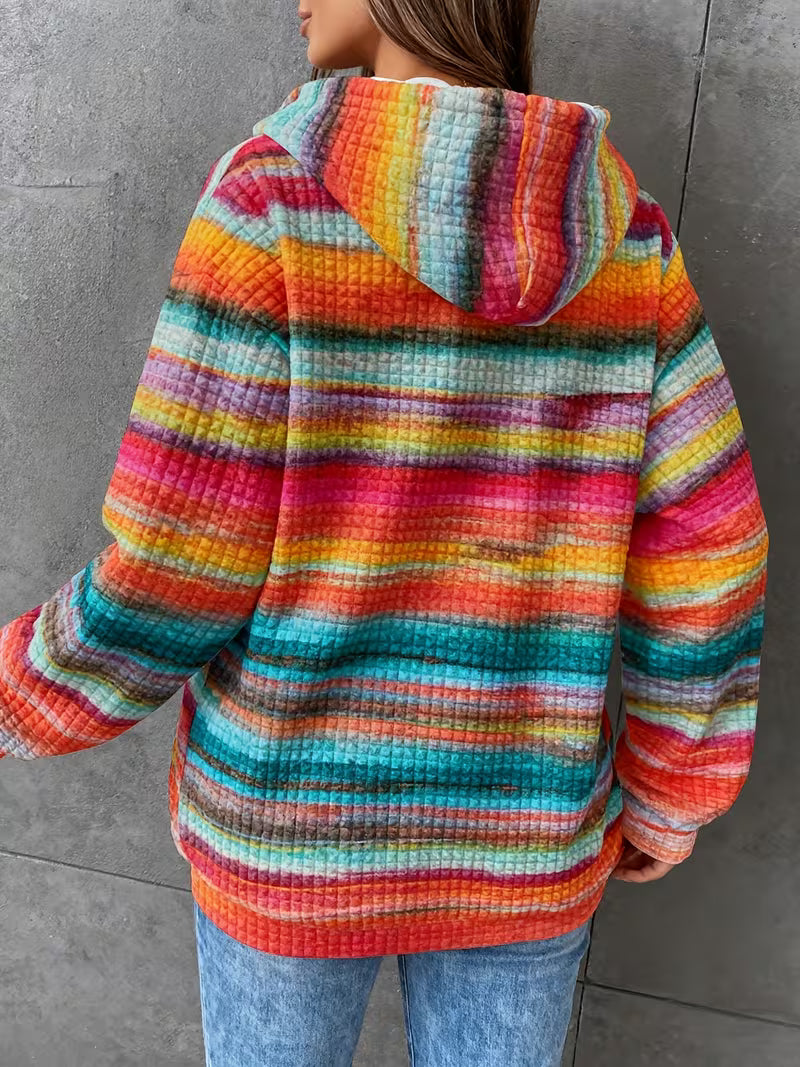 Leoiza - Sudadera Con Capucha Con Estampado De Arcoíris