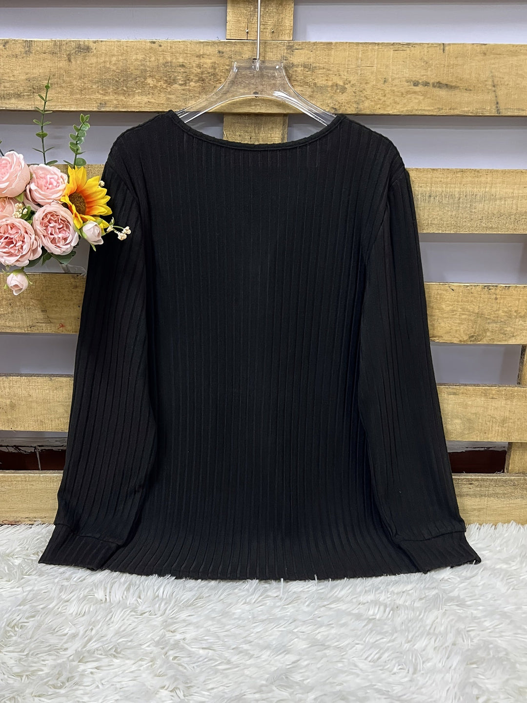 Keeler - Camiseta Henley De Manga Larga De Punto Acanalado Y Con Botones