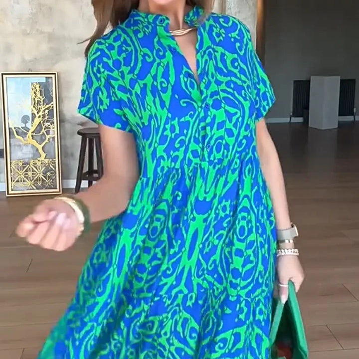 Jubilee - Vestido Estampado De Corte A y Corte Holgado
