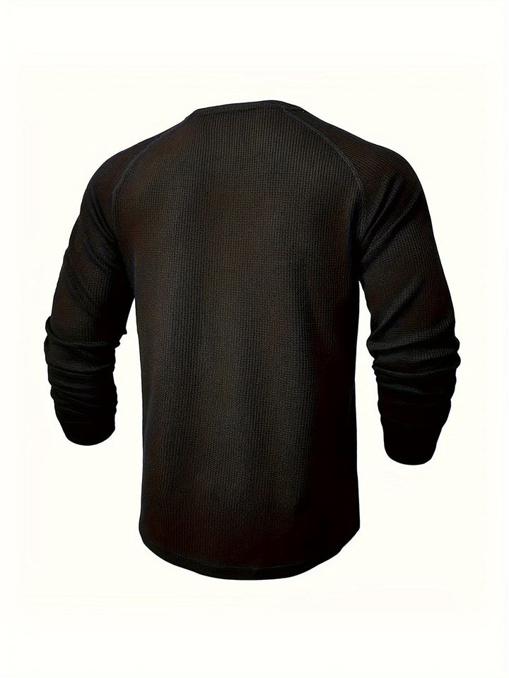 Jarik - Camiseta Henley De Manga Larga Con Textura