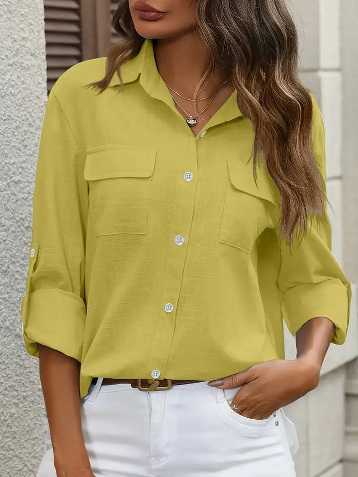 Athena - Camisa De Algodón Con Bolsillos Delanteros