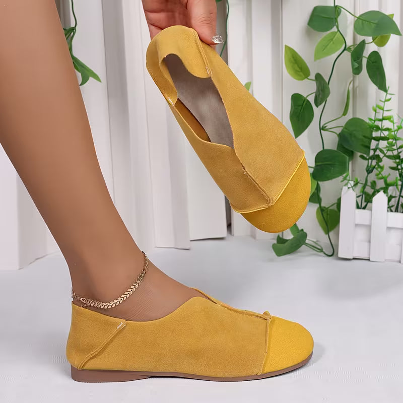 Bethan - Zapatos Planos Flexibles y Plegables Con Puntera Cuadrada