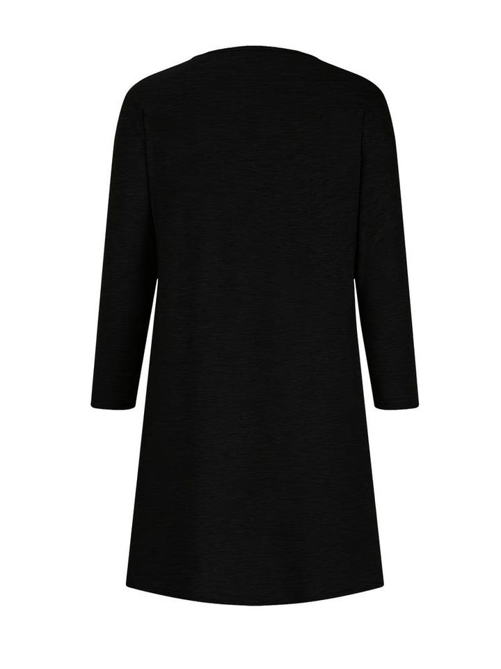 Alinor - Vestido Informal de Manga Larga Con Estampado de Cuadros y Patchwork