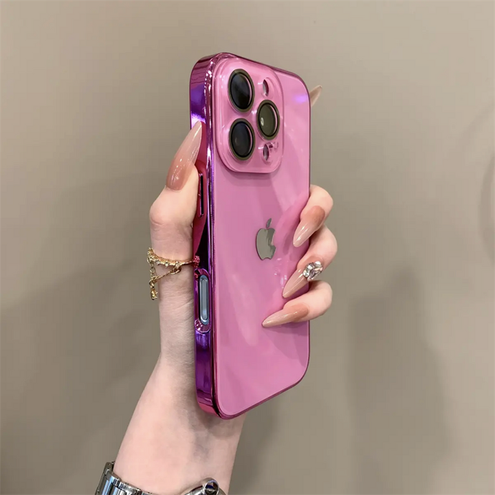 Chromelux - Funda De Cristal Electrochapado De Alta Calidad Para iPhone