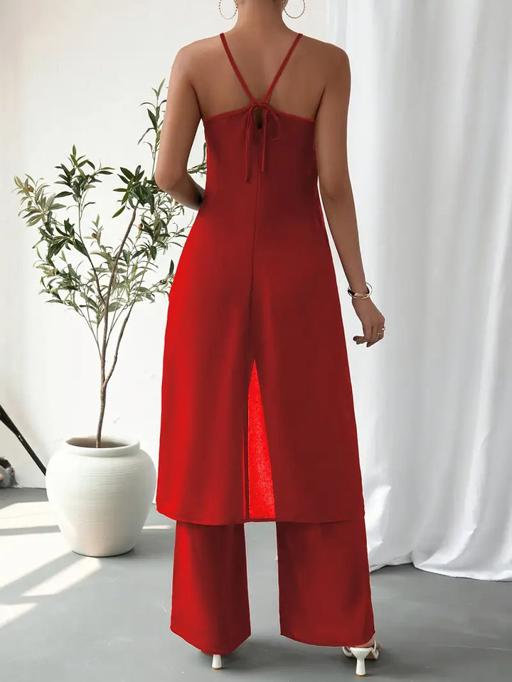 Eirini - Elegante Conjunto De Dos Piezas Sin Mangas