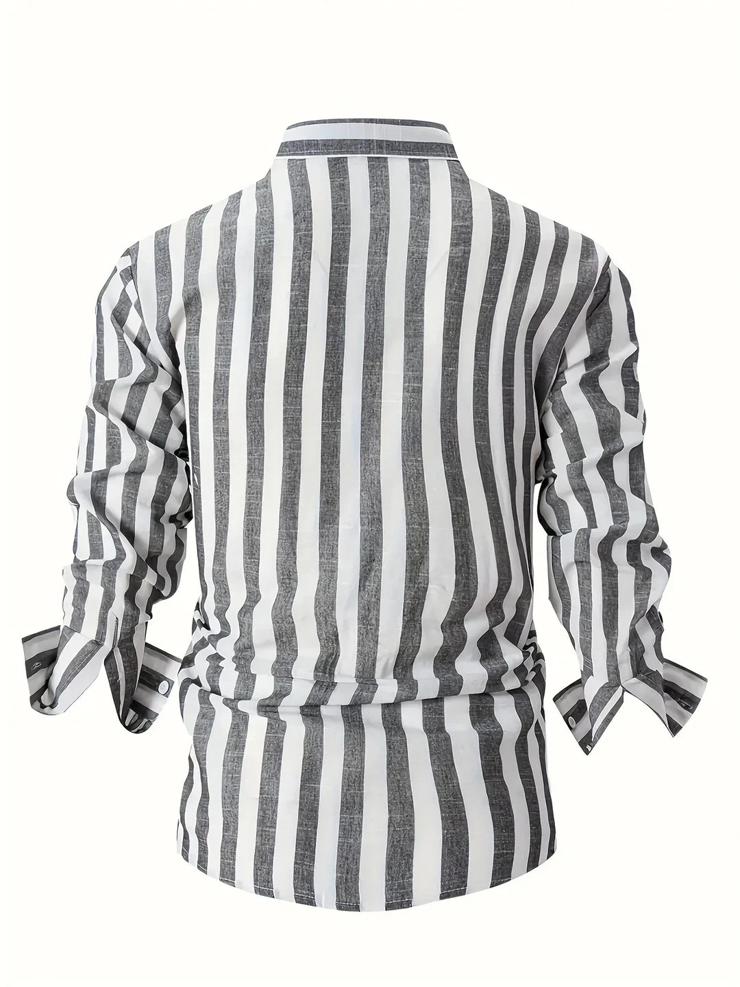 George - Camisa Elegante De Manga Larga a Rayas