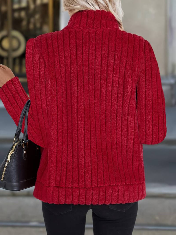 Zoharia - Elegante Chaqueta de Invierno de Manga Larga Con Bolsillo