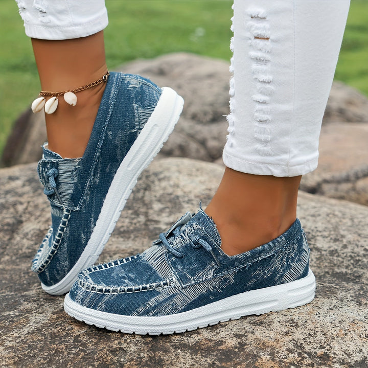 Aigerim - Zapatillas Planas Cómodas Con Cordones