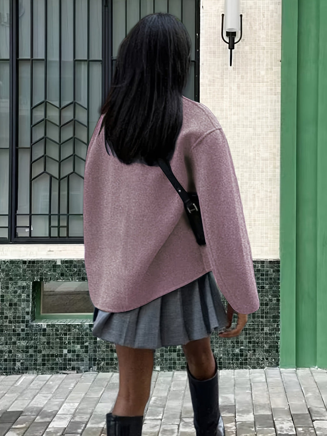 Deanne - Elegante Abrigo Beige De Doble Botonadura