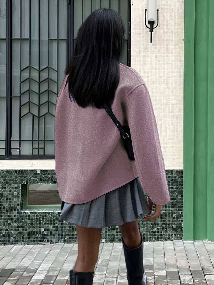 Deanne - Elegante Abrigo Beige De Doble Botonadura