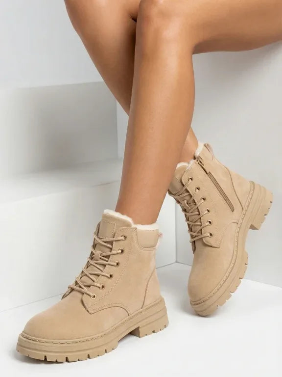 Alosia - Botines Con Cordones y Suela Gruesa
