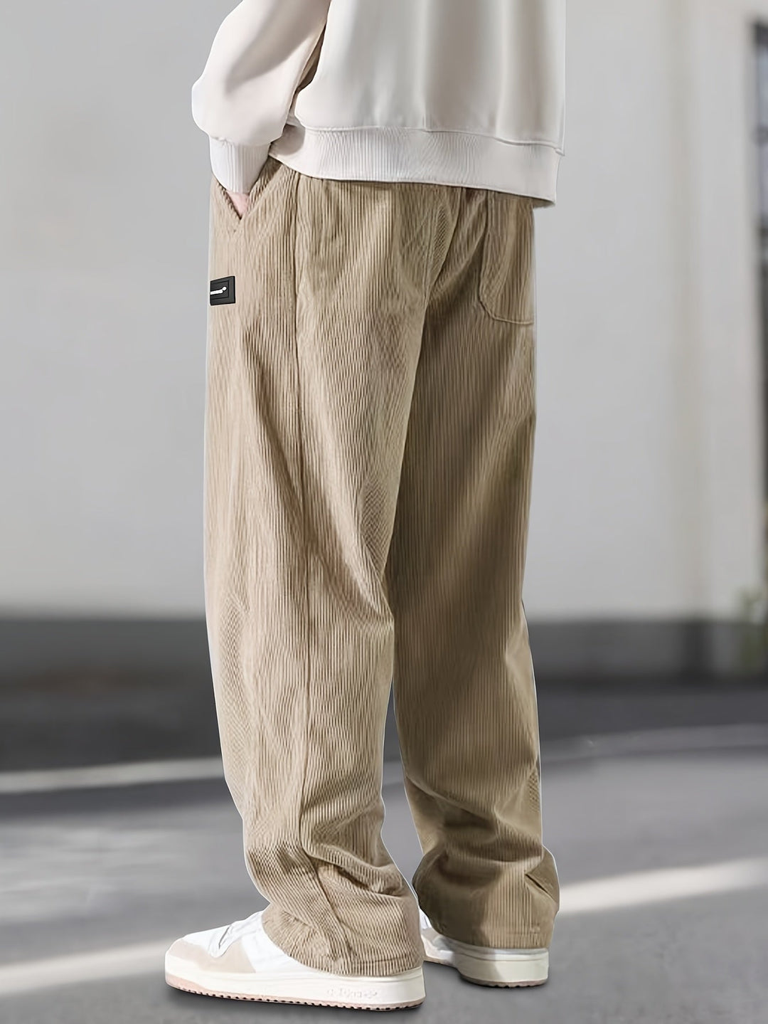 Asher - Pantalones Rectos Con Cintura Ajustable Con Cordón