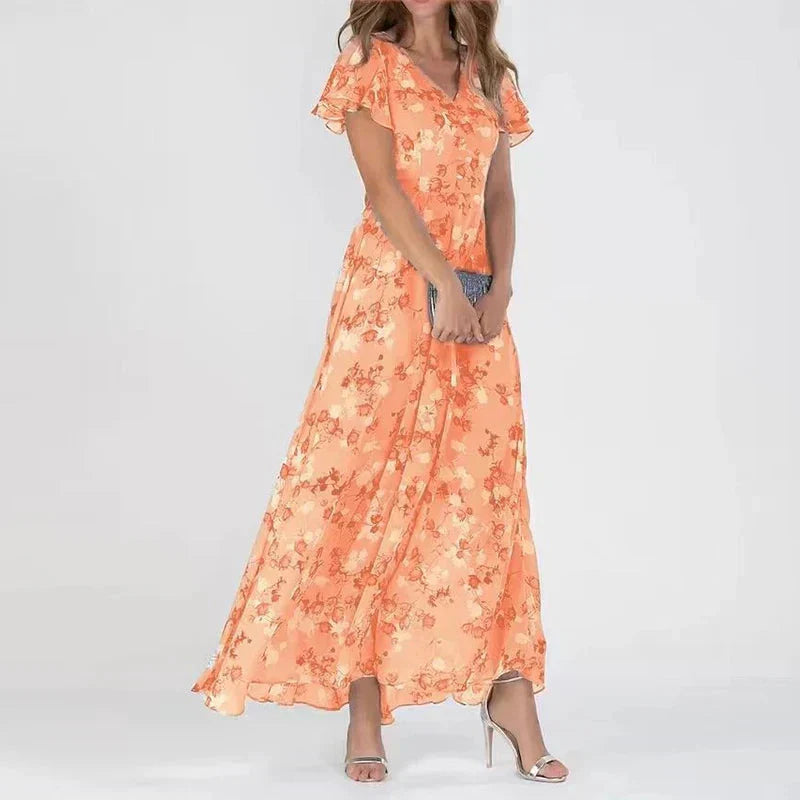 Astrid - Vestido Largo Con Estampado Floral
