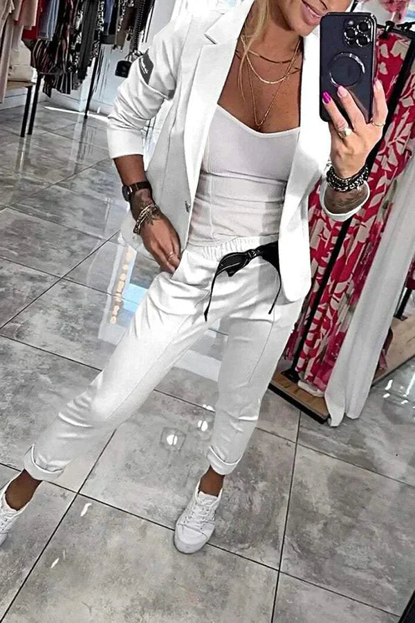 Kseniya - Elegante Conjunto De Blazer Y Pantalón