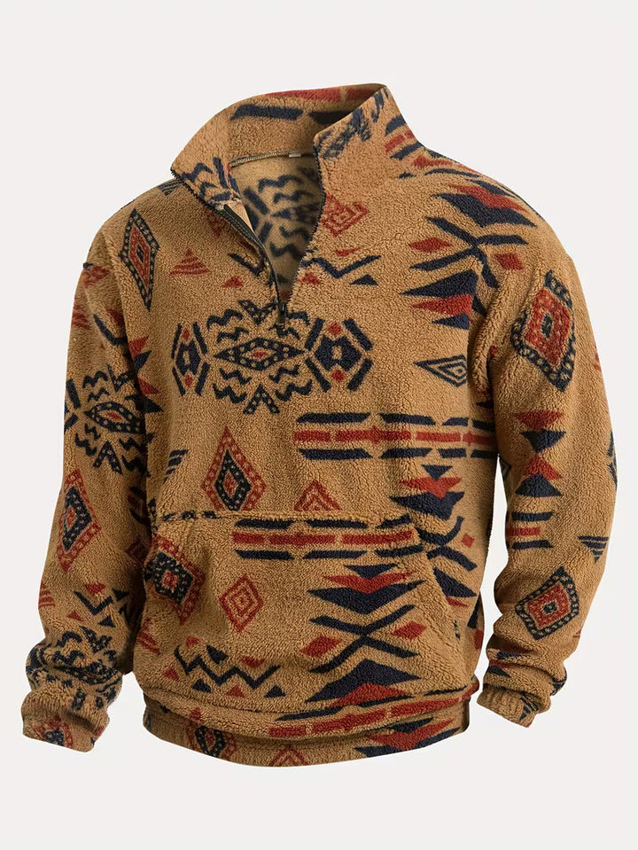 Witker - Sudadera Étnica De Felpa Con Cuello Alto