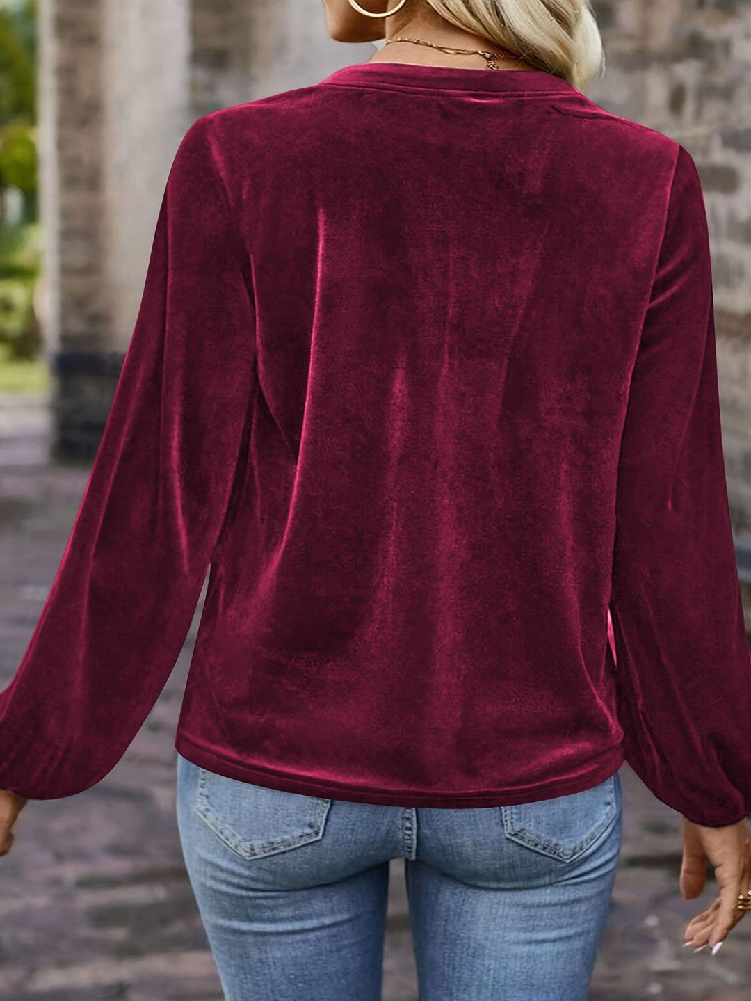 Ramina - Camisa Elegante De Manga Larga Lantern