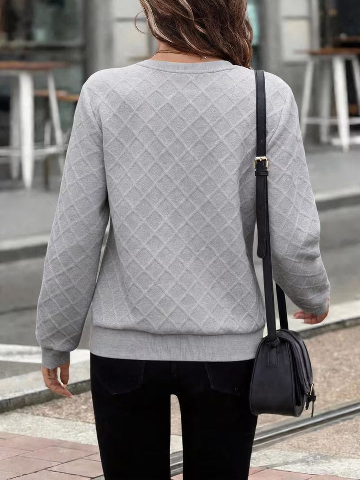 Juliet - Sudadera de Manga Larga Con Cuello de Cremallera y Textura
