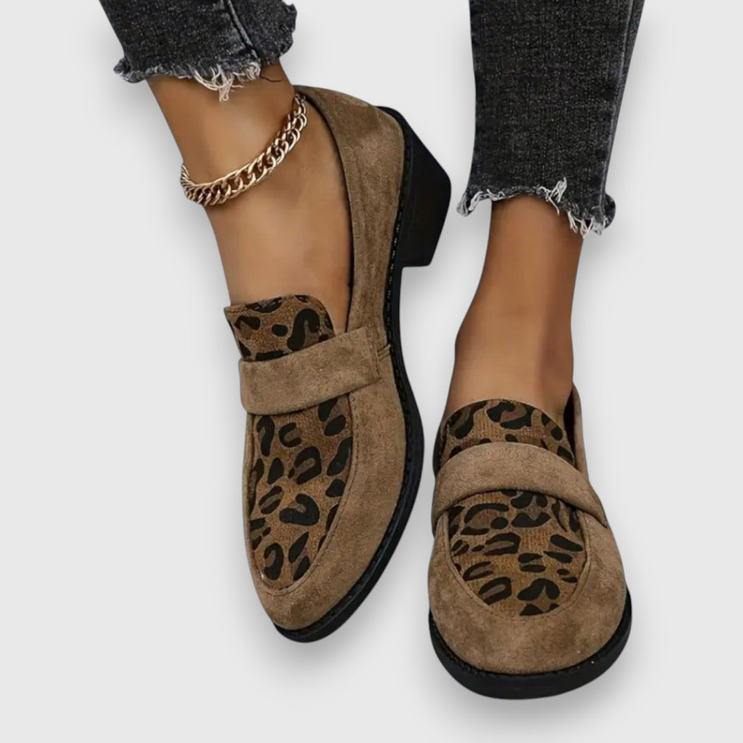 Lucyna - Mocasines Elegantes Con Estampado De Leopardo