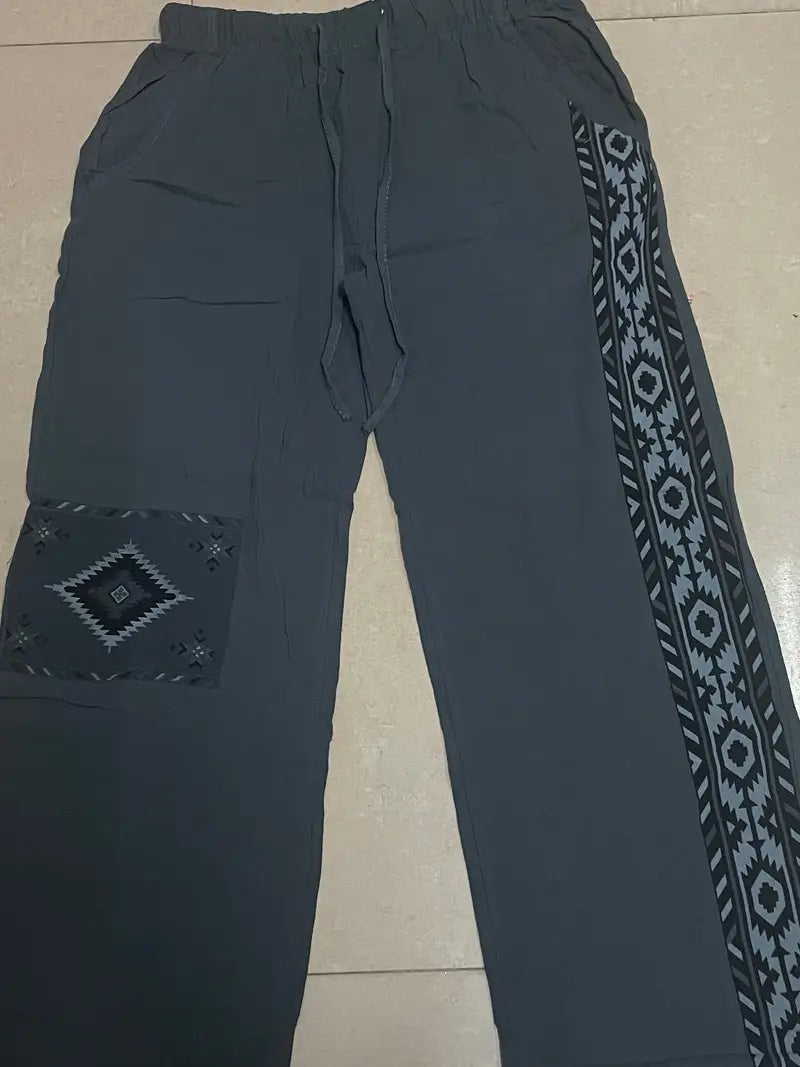 Daniil - Pantalones De Estilo Etnico Con Bolsillos