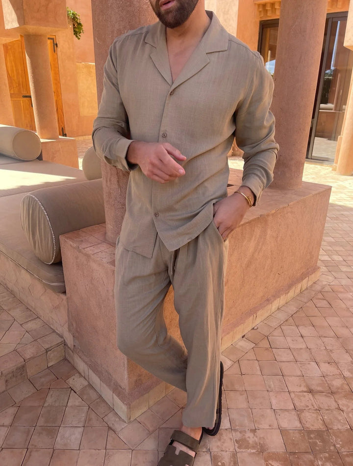 Donato - Conjunto Informal De Dos Piezas Con Manga Larga