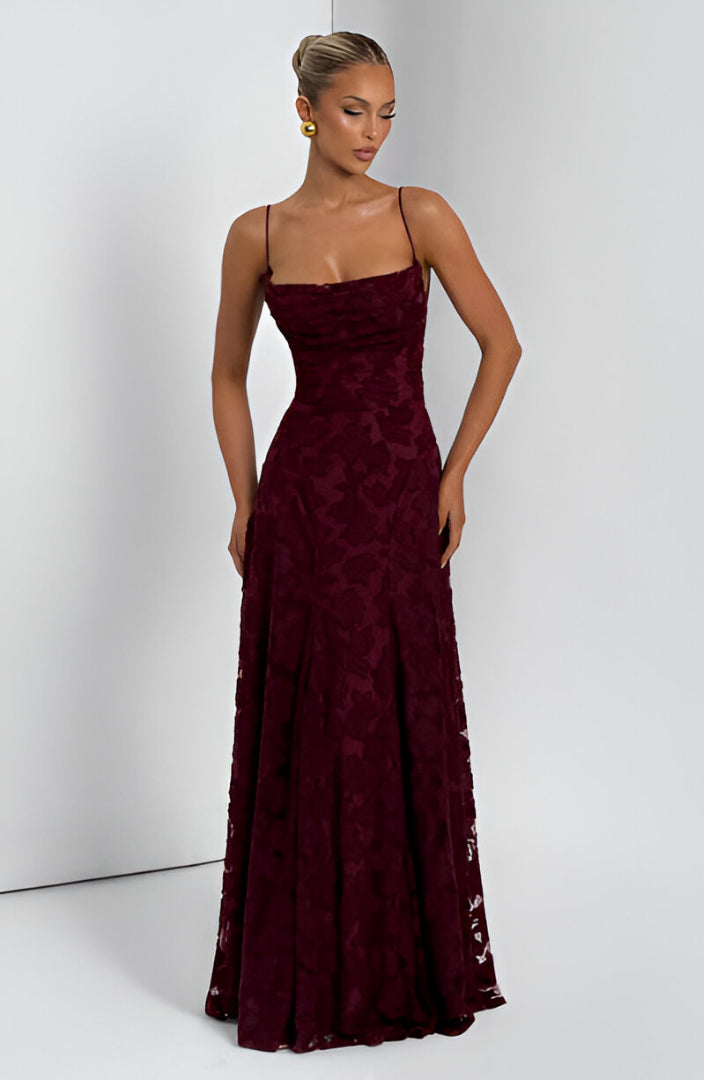 Alona - Elegante Vestido Largo Con Corsé De Encaje
