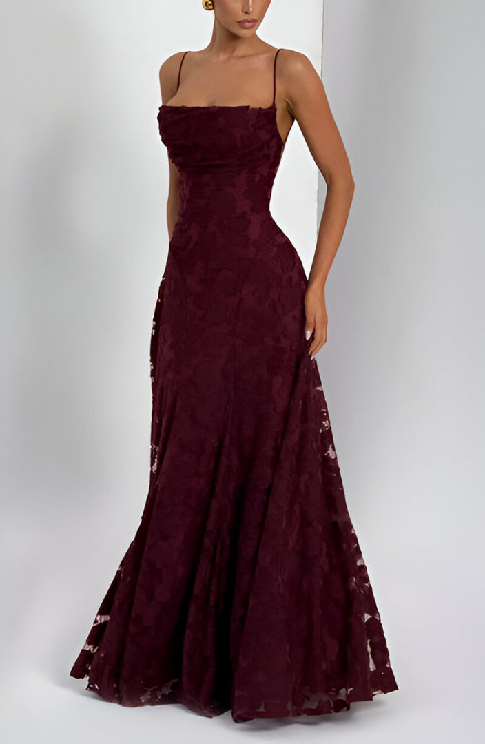 Alona - Elegante Vestido Largo Con Corsé De Encaje