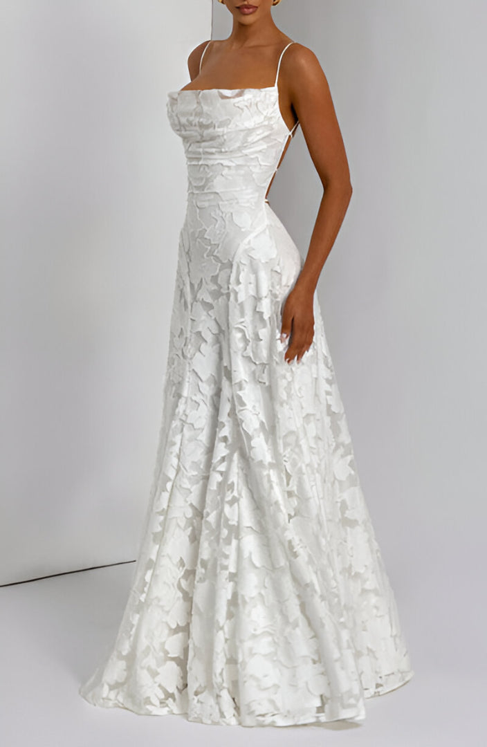 Alona - Elegante Vestido Largo Con Corsé De Encaje