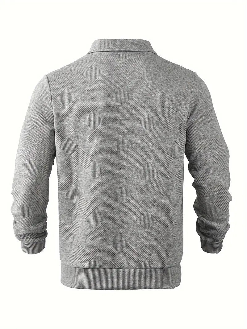 Baldrick - Sudadera Vintage Con Cremallera y Diseño Geométrico