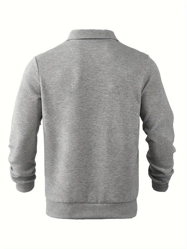 Baldrick - Sudadera Vintage Con Cremallera y Diseño Geométrico