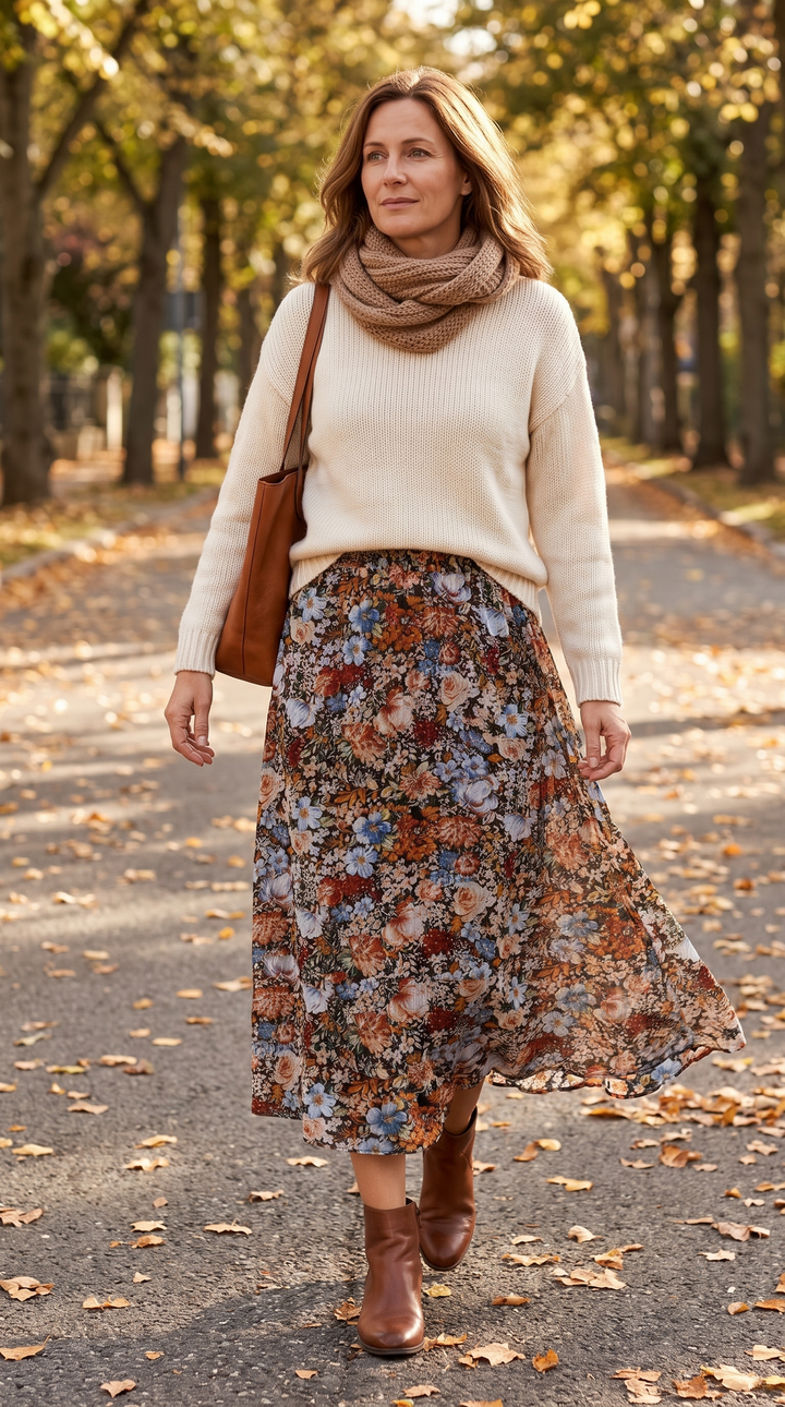 Zolina - Falda Con Estampado Floral Y Cintura Elástica