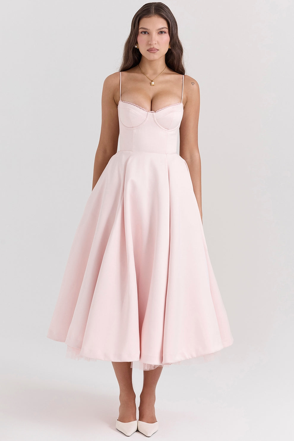 Arestina - Vestido Midi De Tul A La Moda