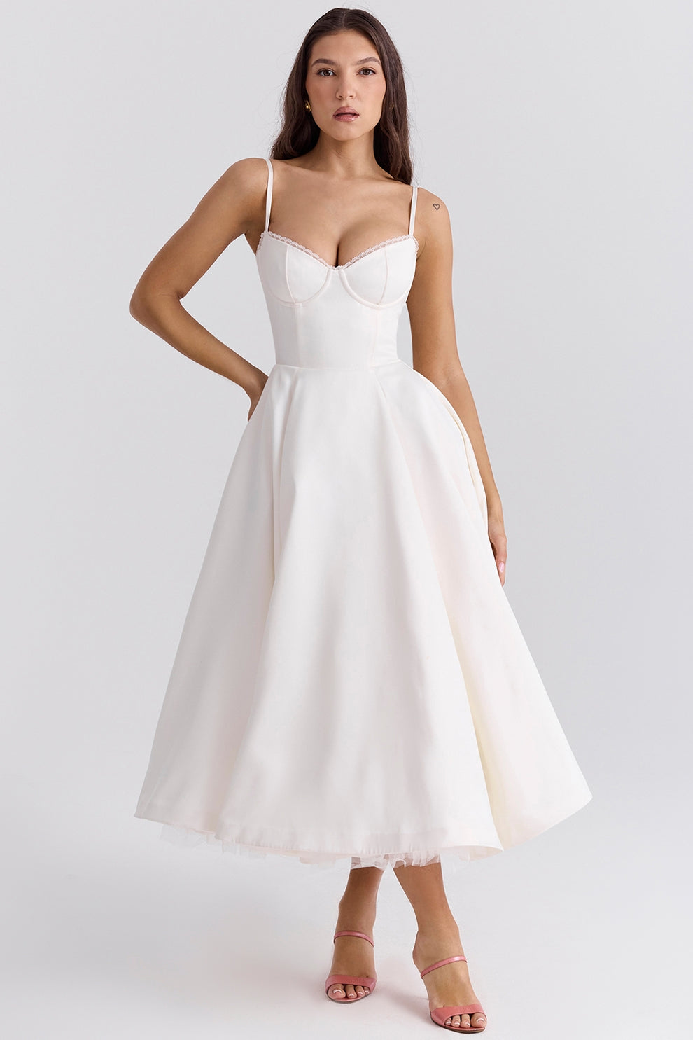 Arestina - Vestido Midi De Tul A La Moda