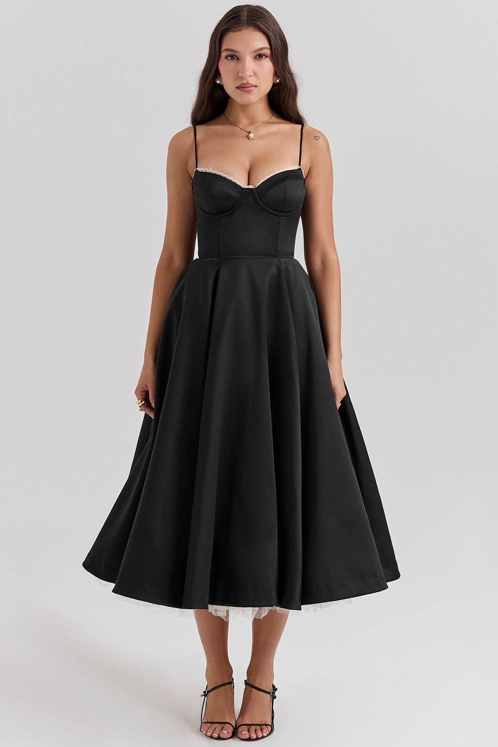 Arestina - Vestido Midi De Tul A La Moda