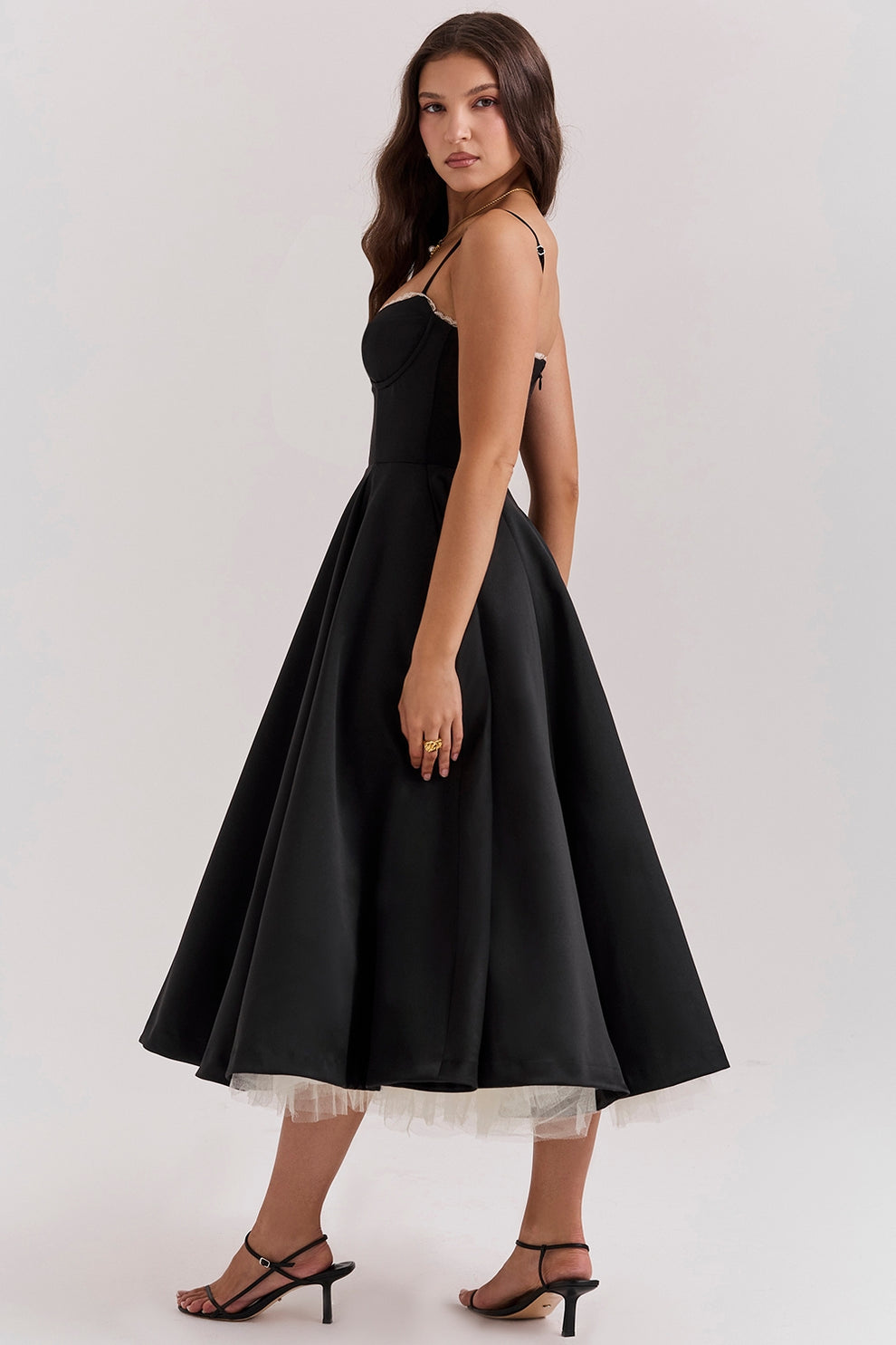 Arestina - Vestido Midi De Tul A La Moda