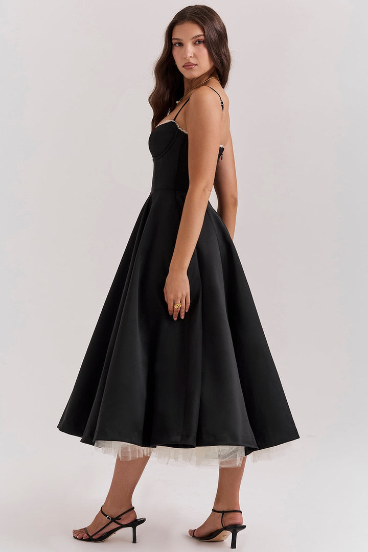 Arestina - Vestido Midi De Tul A La Moda