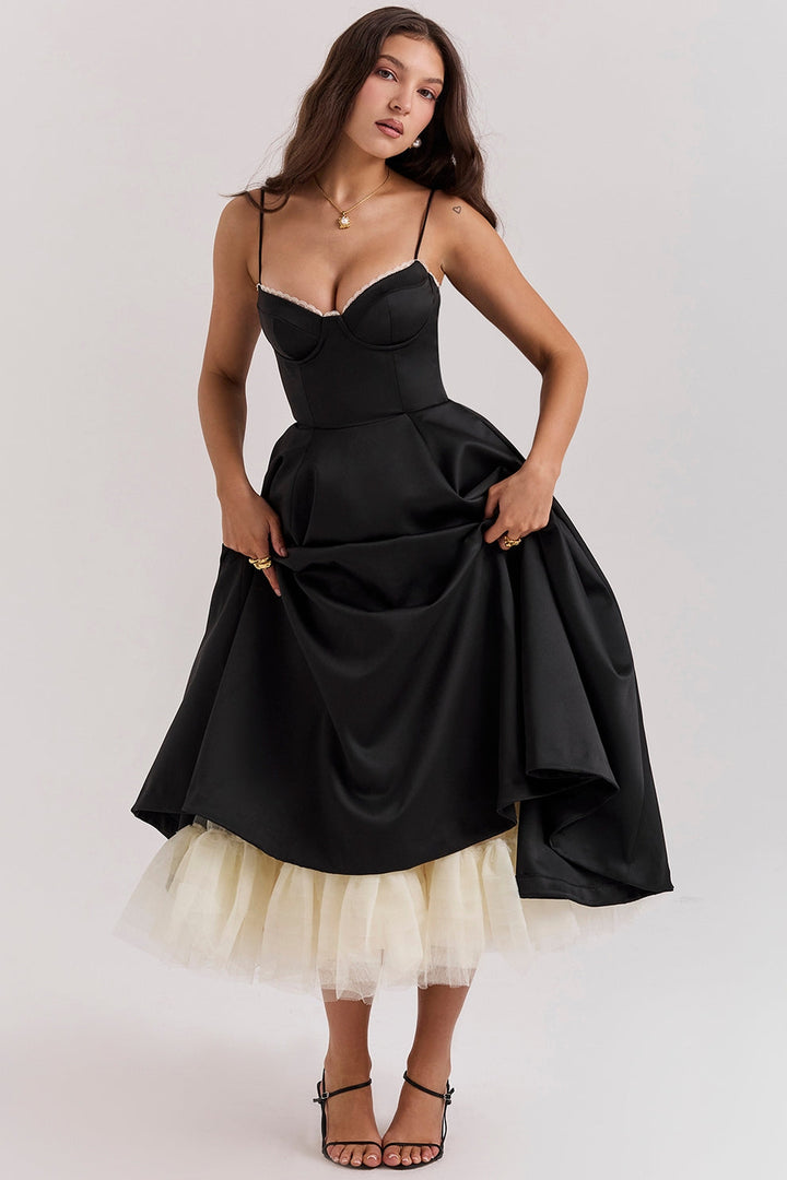 Arestina - Vestido Midi De Tul A La Moda