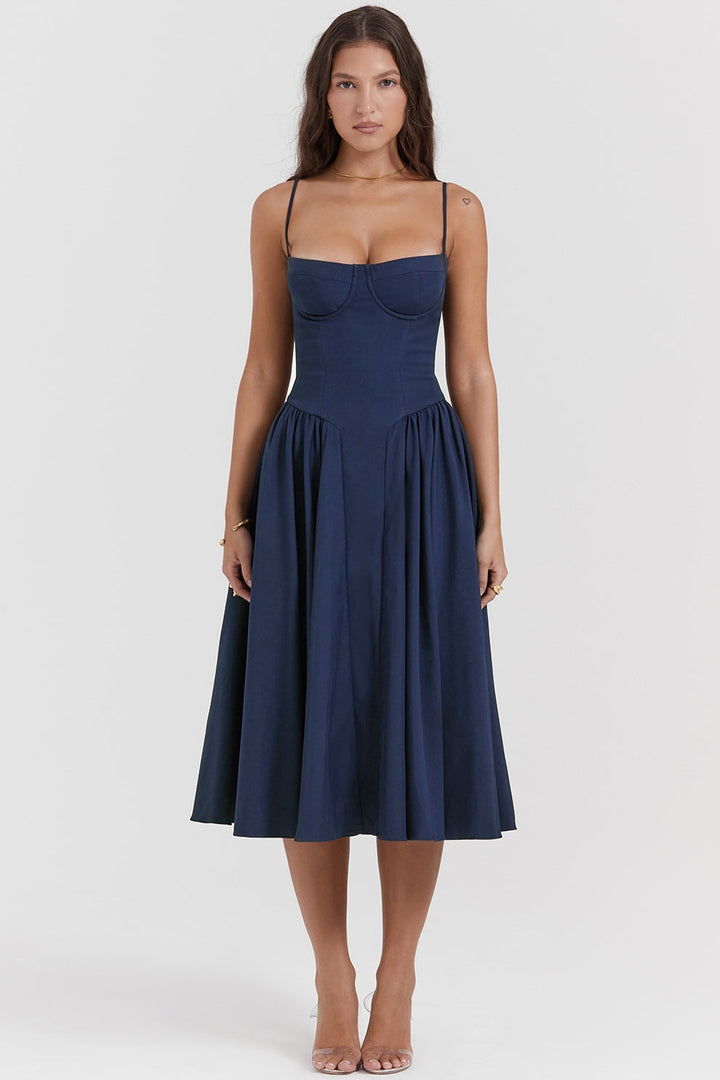 Maissa - Vestido Midi Elegante sin Mangas