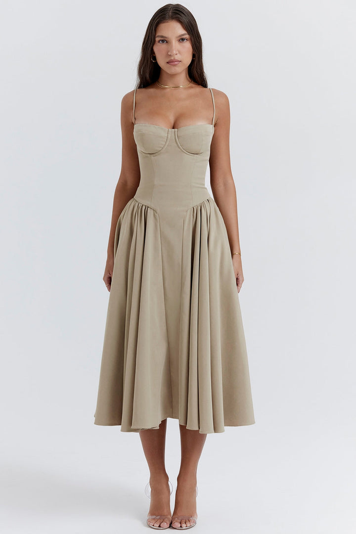 Maissa - Vestido Midi Elegante sin Mangas