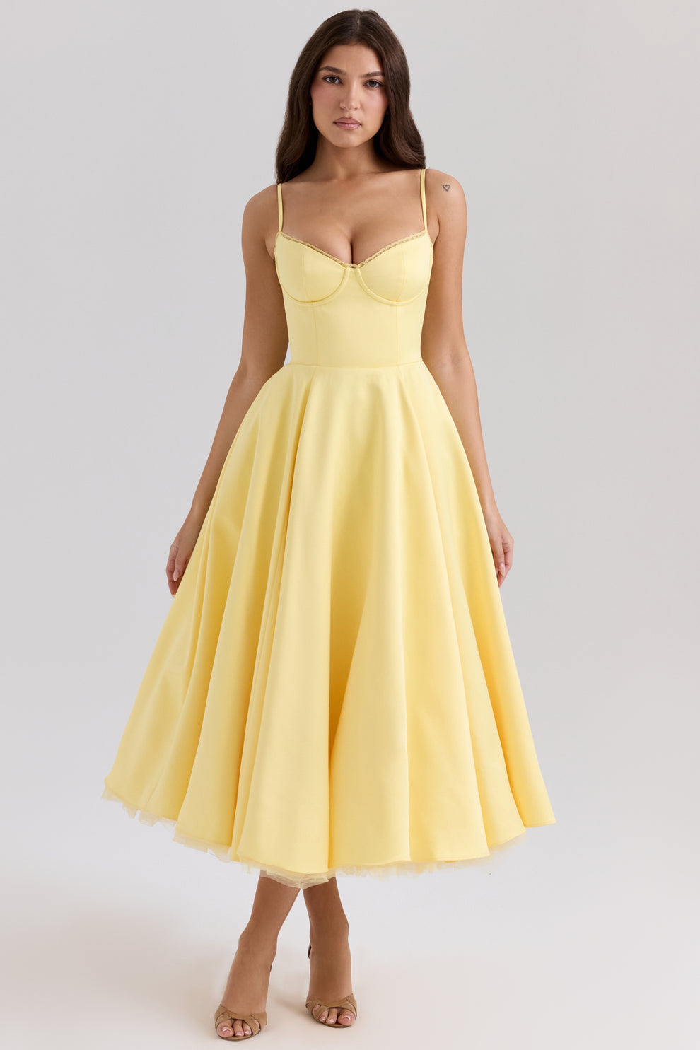 Arestina - Vestido Midi De Tul A La Moda